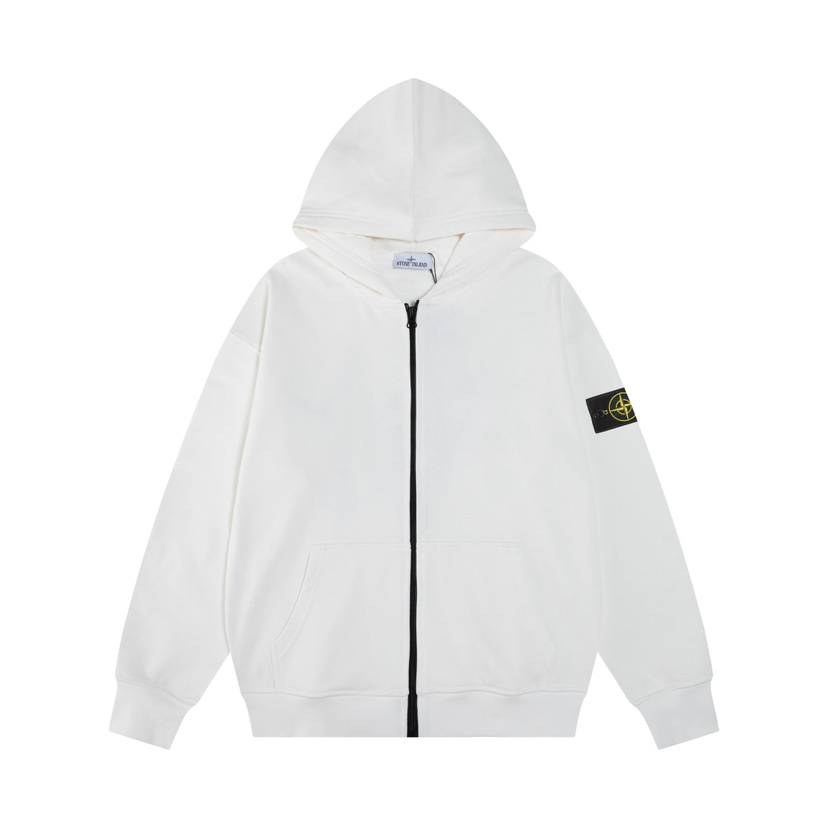 Stone Island Heavyweight Cotton Fleece Full-Zip Hoodie with Compass Badge