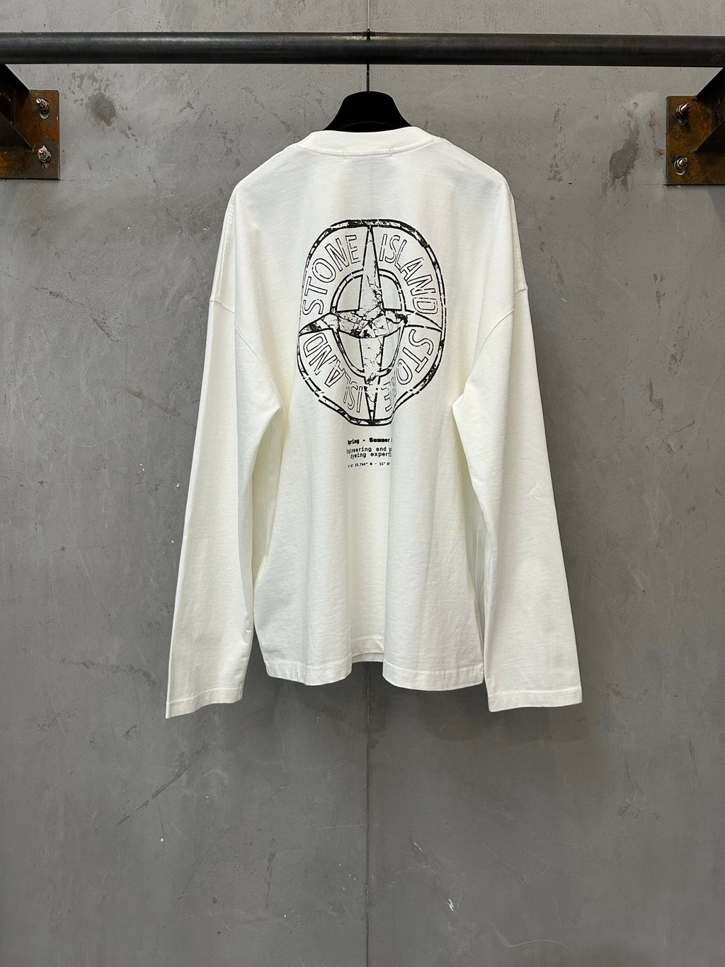 Stone Island Spring Summer 2026 Archive Text Print Long Sleeve Tee - 2 Colors