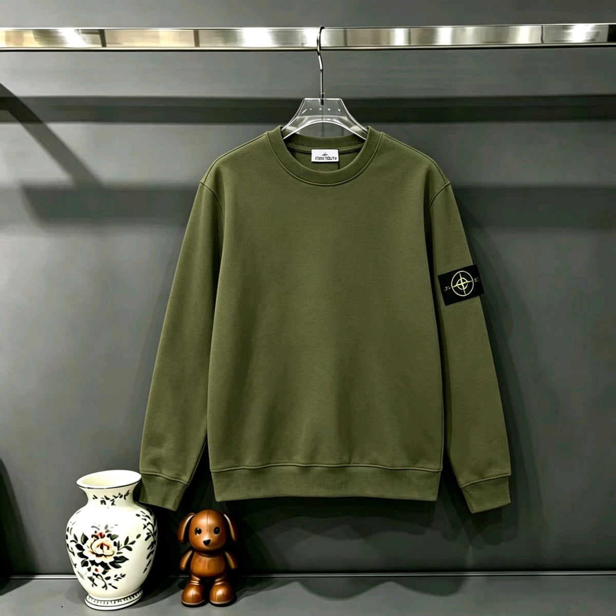 Stone Island Classic Compass Badge Crewneck Sweatshirt