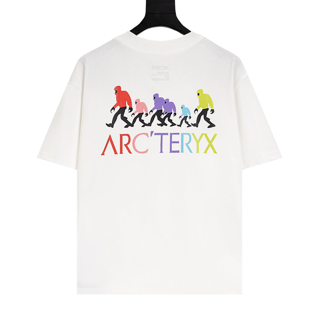 Arc'teryx Rainbow Logo Evolution‑Figure Back Graphic SS T‑Shirt