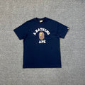 BAPE SS25 Classic College Tee "A Bathing Ape" Arch Logo Oversized Heavyweight Unisex T-Shirt