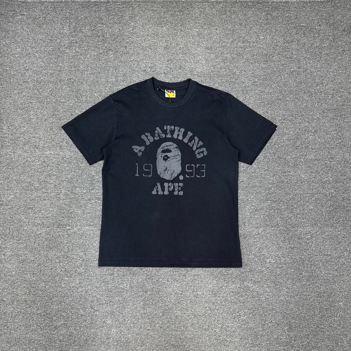 BAPE SS25 "A Bathing Ape" 1993 Distressed Varsity Ape Head Oversized Heavyweight Unisex T-Shirt