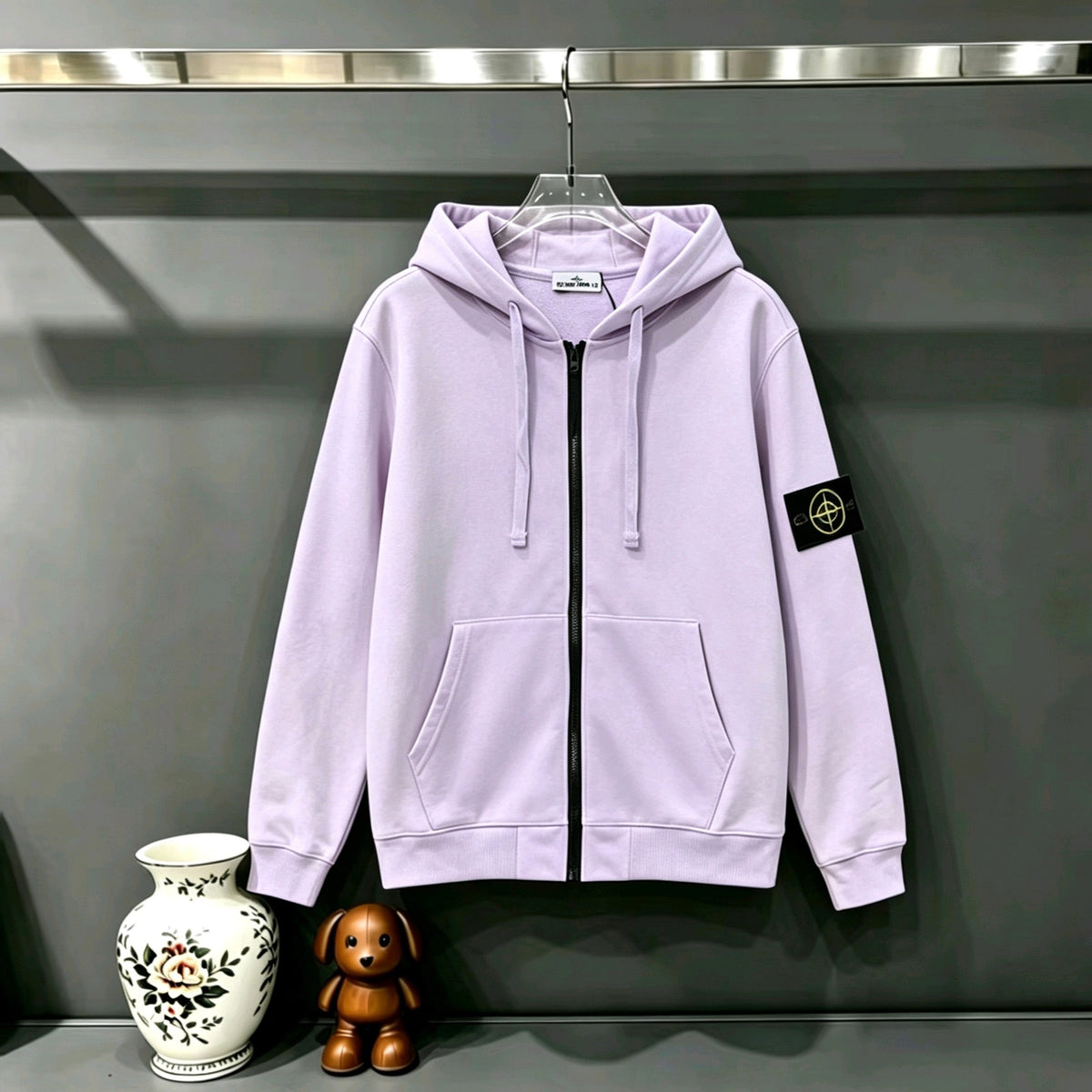 Stone Island Classic Compass Badge Full-Zip Hoodie Sweatshirt - 11 Colors