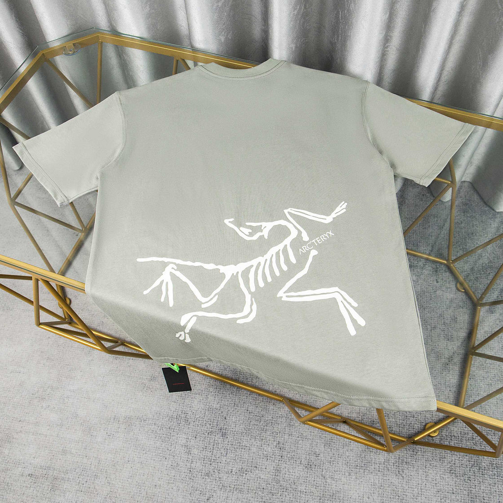 Arc'teryx Mini Bird Logo Front & Oversized Archaeopteryx Skeleton Back Unisex T-Shirt