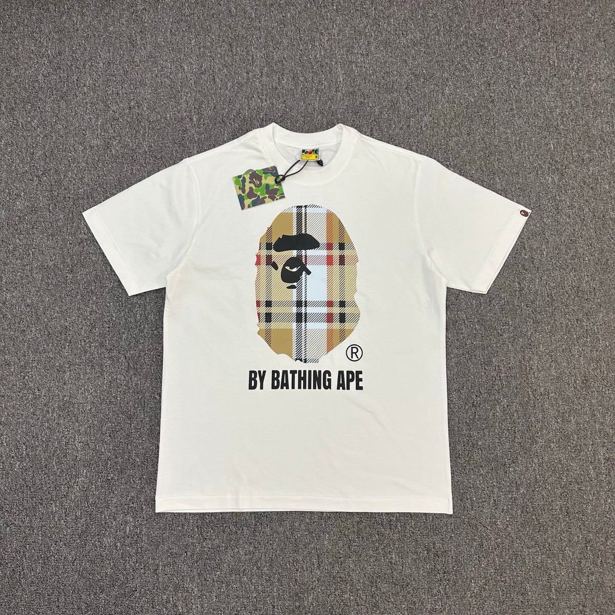 BAPE Tartan Plaid Ape Head T-Shirt