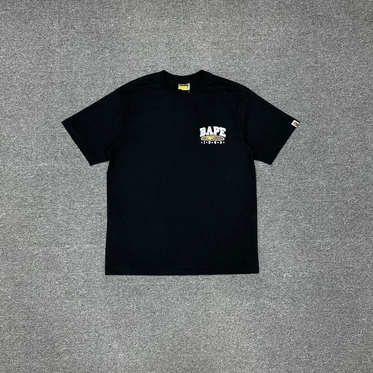 BAPE SS25 Back to School "1993" Camo-Fill College Logo Left Chest Oversized Heavyweight Unisex T-Shirt