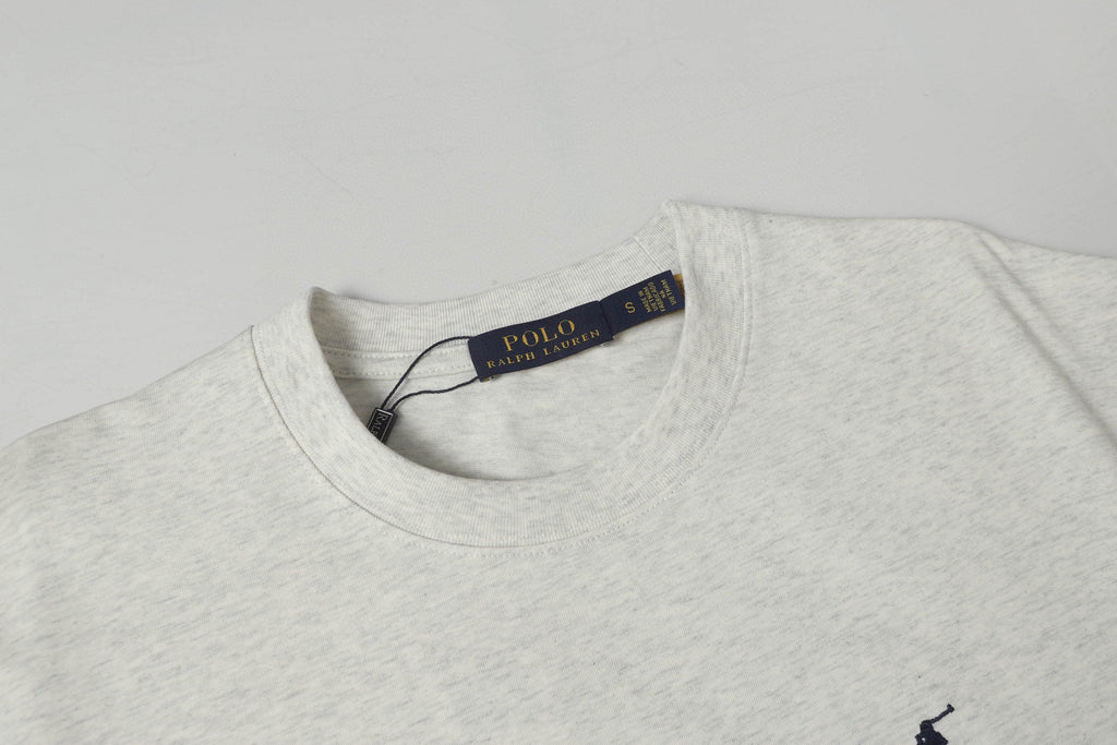 Ralph Lauren Men's Heather Crew‑Neck Short‑Sleeve Pony Logo T‑Shirt