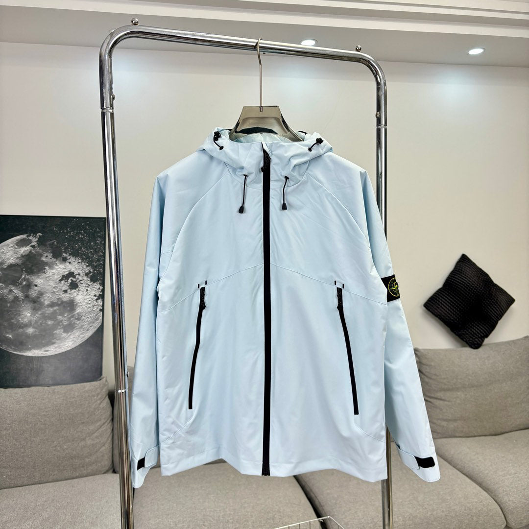 Stone Island Lightweight Three-Protection Hooded Shell Jacket with Compass Badge