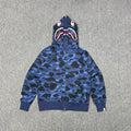 BAPE Shark Full-Zip Double Hood Camo Hoodie