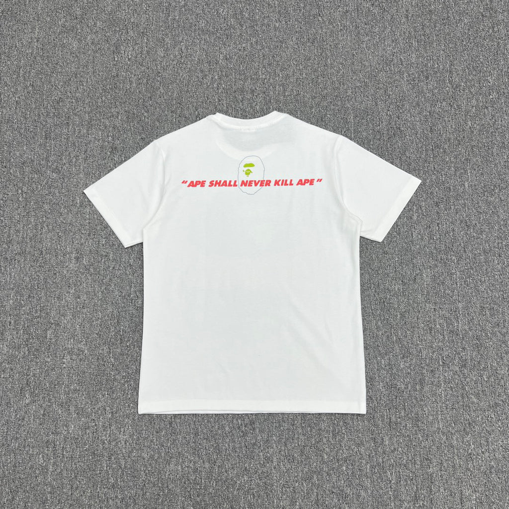 BAPE ABC Camo Ape Head Neon Wordmark Contrast Print Tee Oversized Unisex T-Shirt