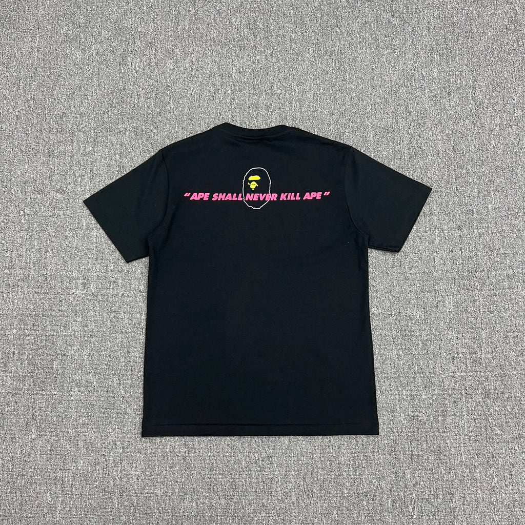 BAPE ABC Camo Ape Head Neon Wordmark Contrast Print Tee Oversized Unisex T-Shirt