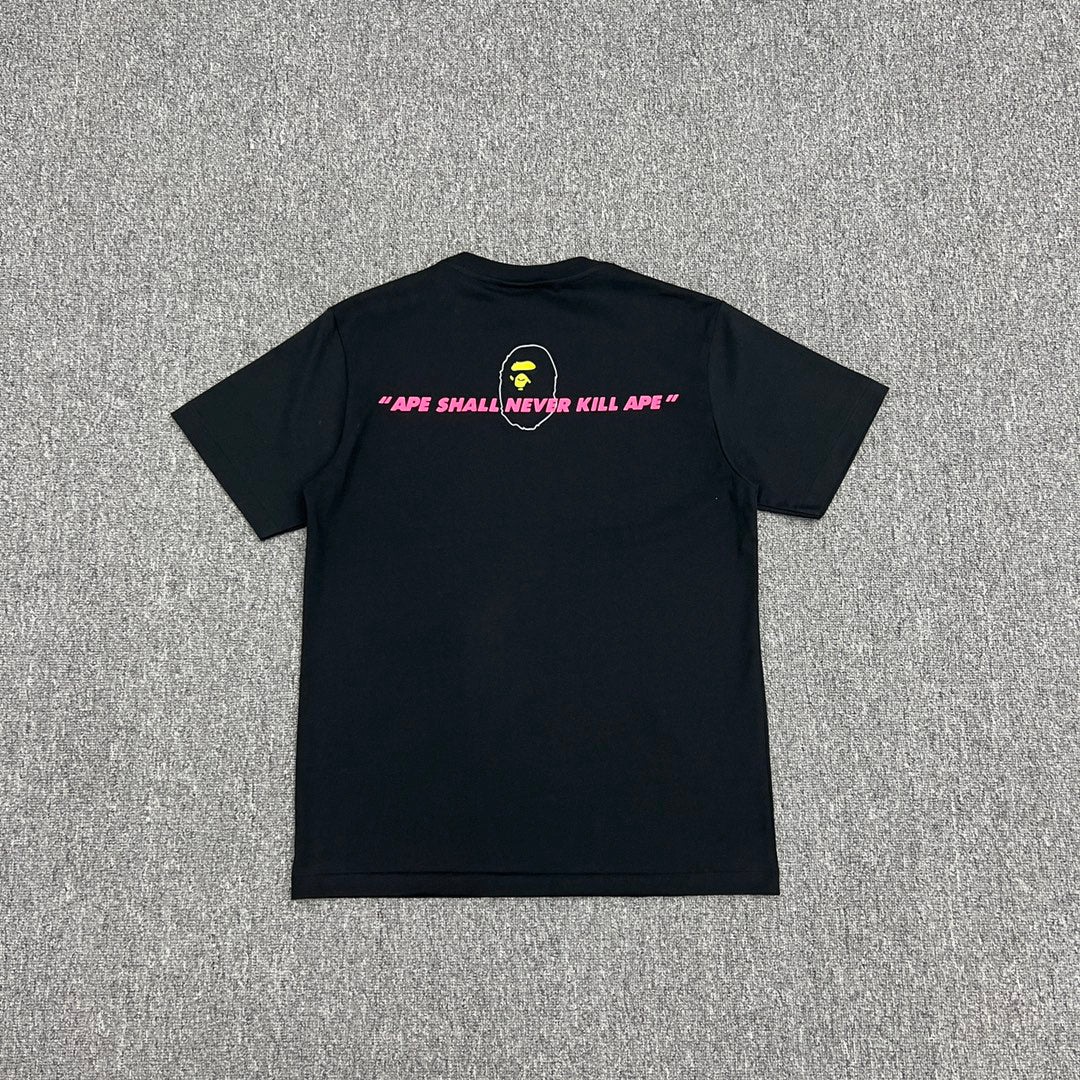 BAPE ABC Camo Ape Head Neon Wordmark Contrast Print Tee Oversized Unisex T-Shirt