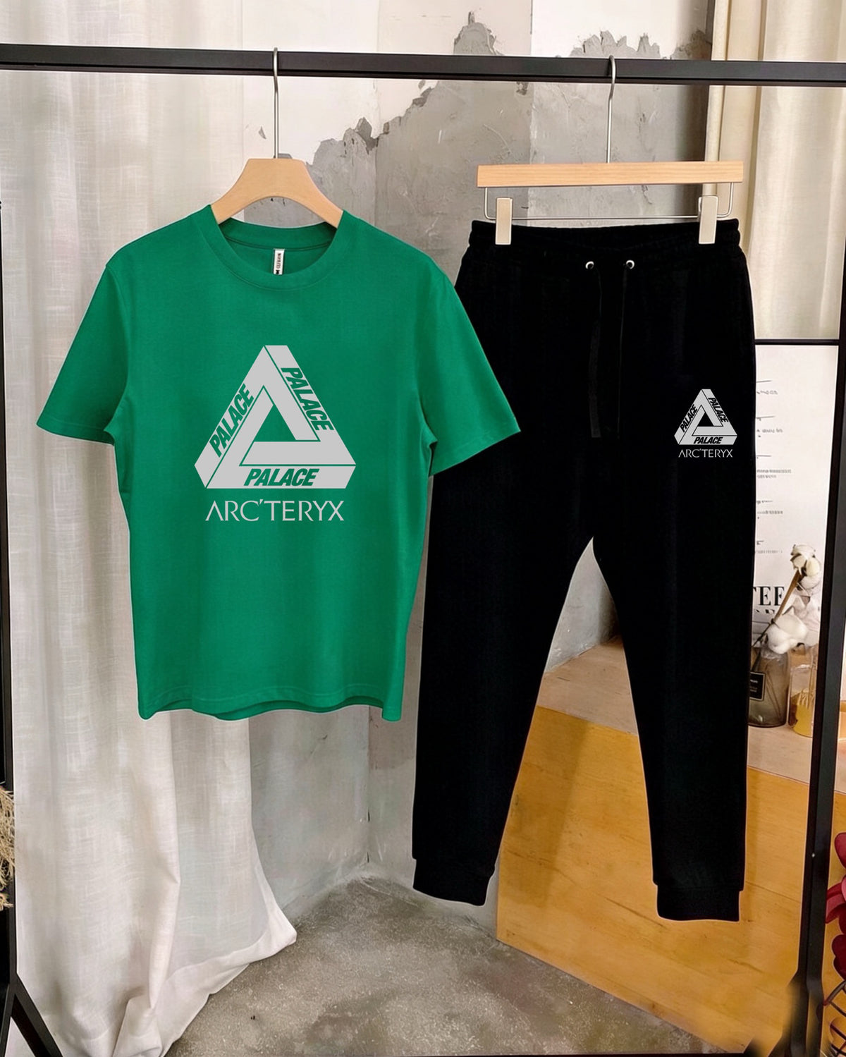 Palace × Arc'teryx Triangle Graphic T‑Shirt & Jogger Pants Set Unisex