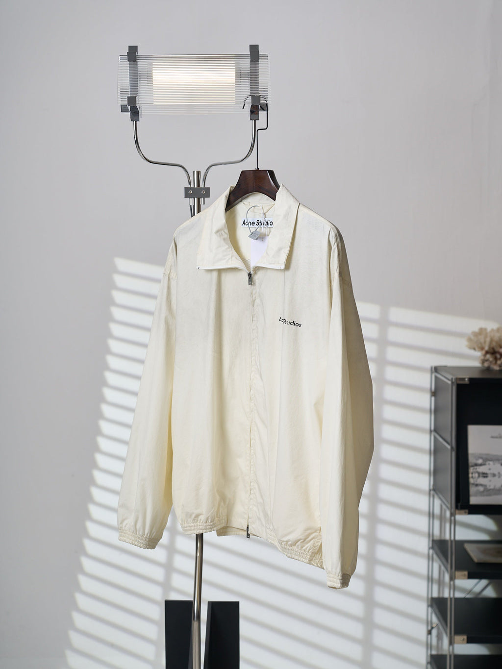 Acne Studios Unisex Zip‑Up Stand‑Collared Windbreaker Jacket