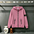 Stone Island Compass Badge Triple-Zip Full-Zip Hoodie Sweatshirt