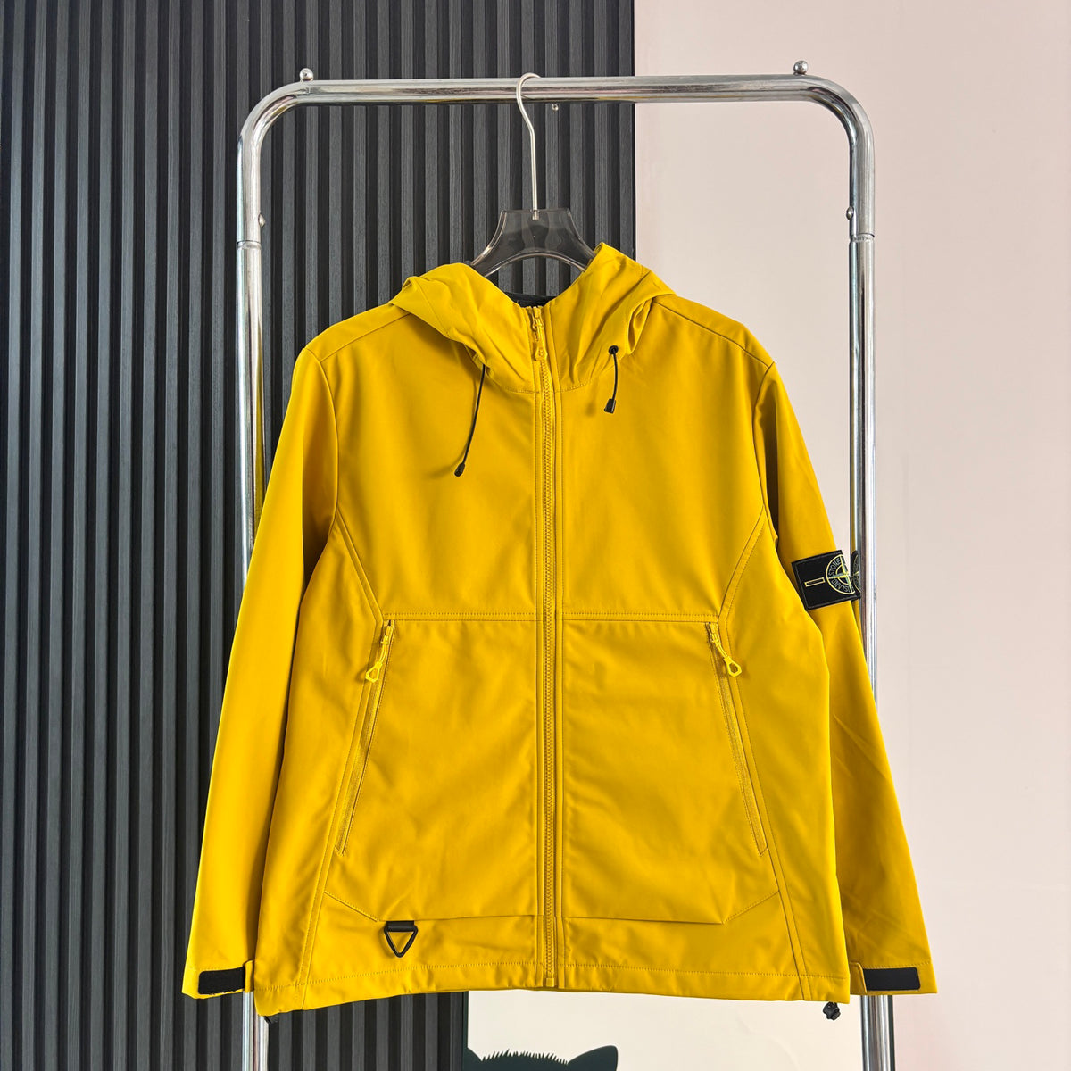 Stone Island Softshell Three-Protection Hooded Jacket with Compass Badge