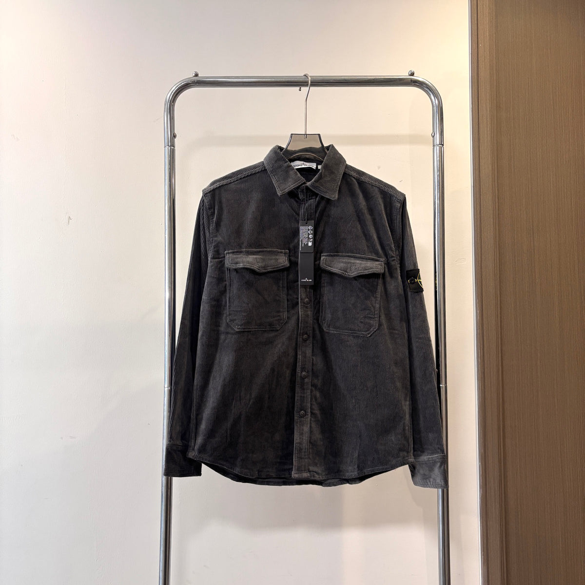 Stone Island Fine-Wale Corduroy Overshirt with Compass Badge