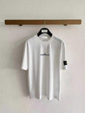 Stone Island Centre Chest Logo Embroidery T-Shirt - White / Blue / Gray / Black