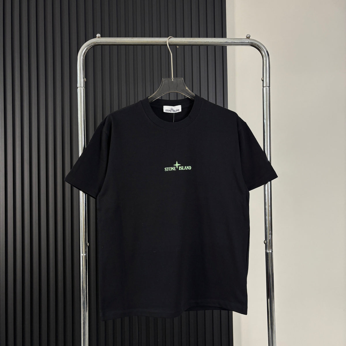 Stone Island Centre Chest Puff Print Compass Logo Oversized Cotton Tee