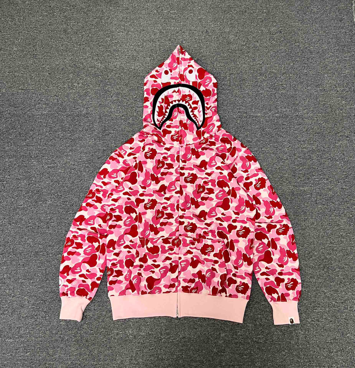 BAPE ABC Camo Shark Full-Zip Hoodie — Green / Pink / Blue