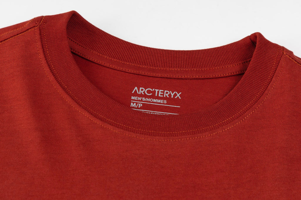 Arc'teryx Small Bird Logo Front and Grid Large Bird Graphic Back Crew Neck Short‑Sleeve T‑Shirt, Unisex Relaxed Fit Tee
