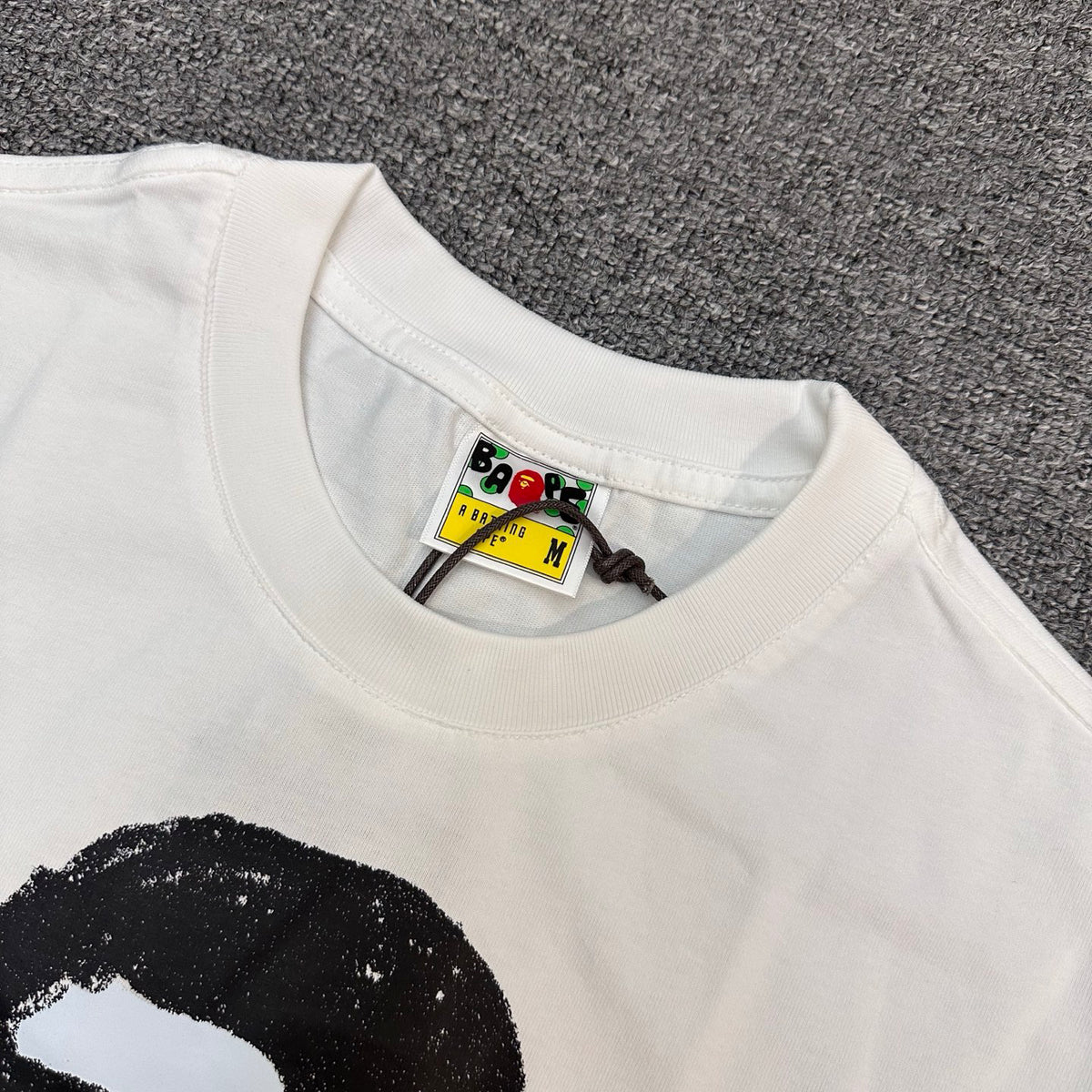 BAPE FW25 Hand-Drawn Graffiti Ape Head T-Shirt - White / Black