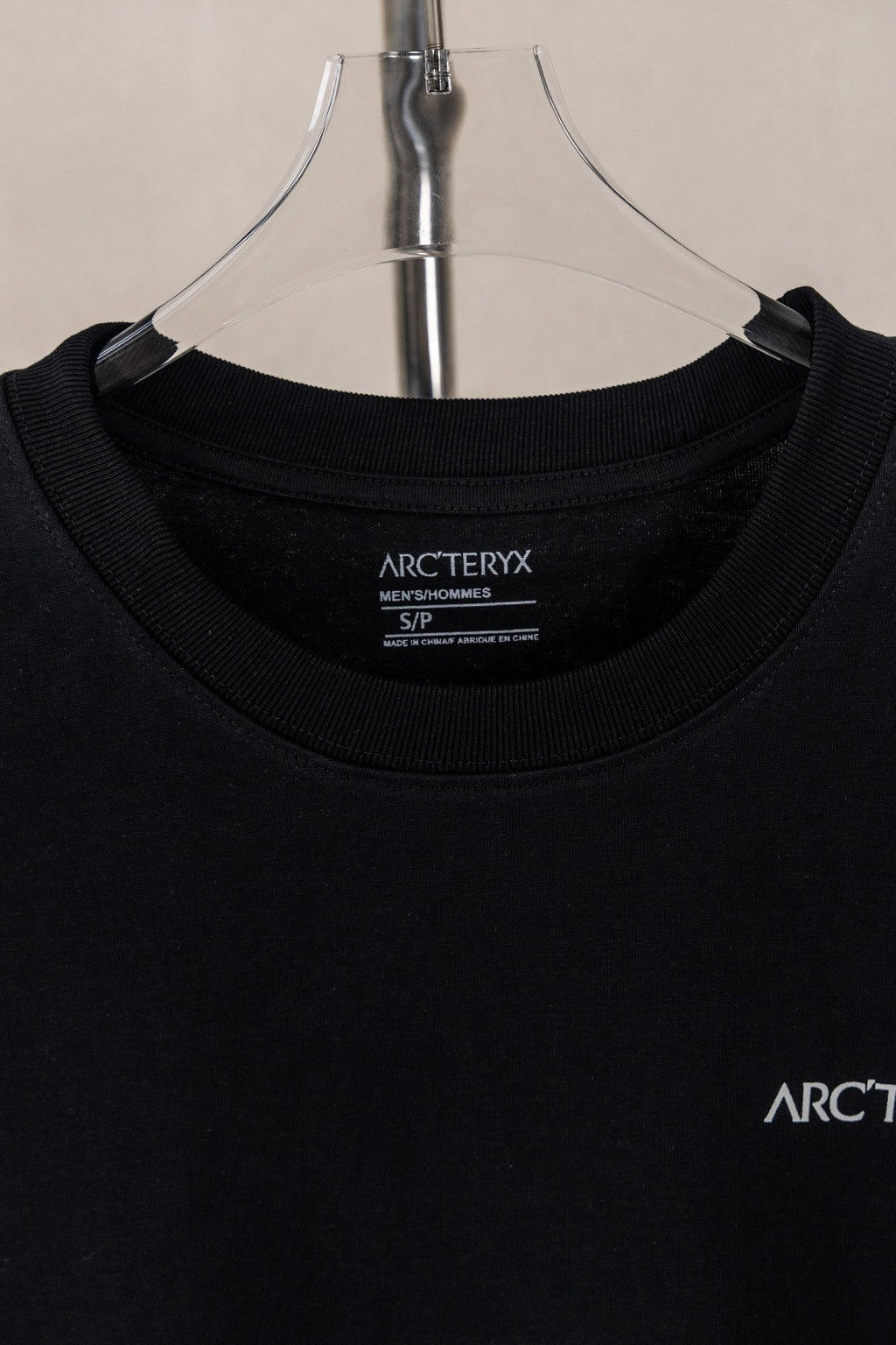 Arc'teryx Minimal Burgundy Text‑Logo Crew‑Neck Short‑Sleeve T‑Shir