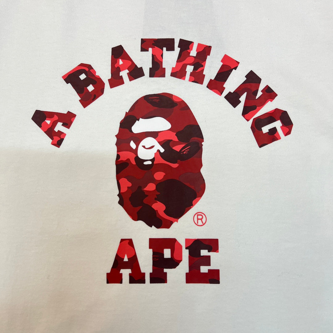 BAPE College Logo Colour Camo Oversized Unisex T-Shirt