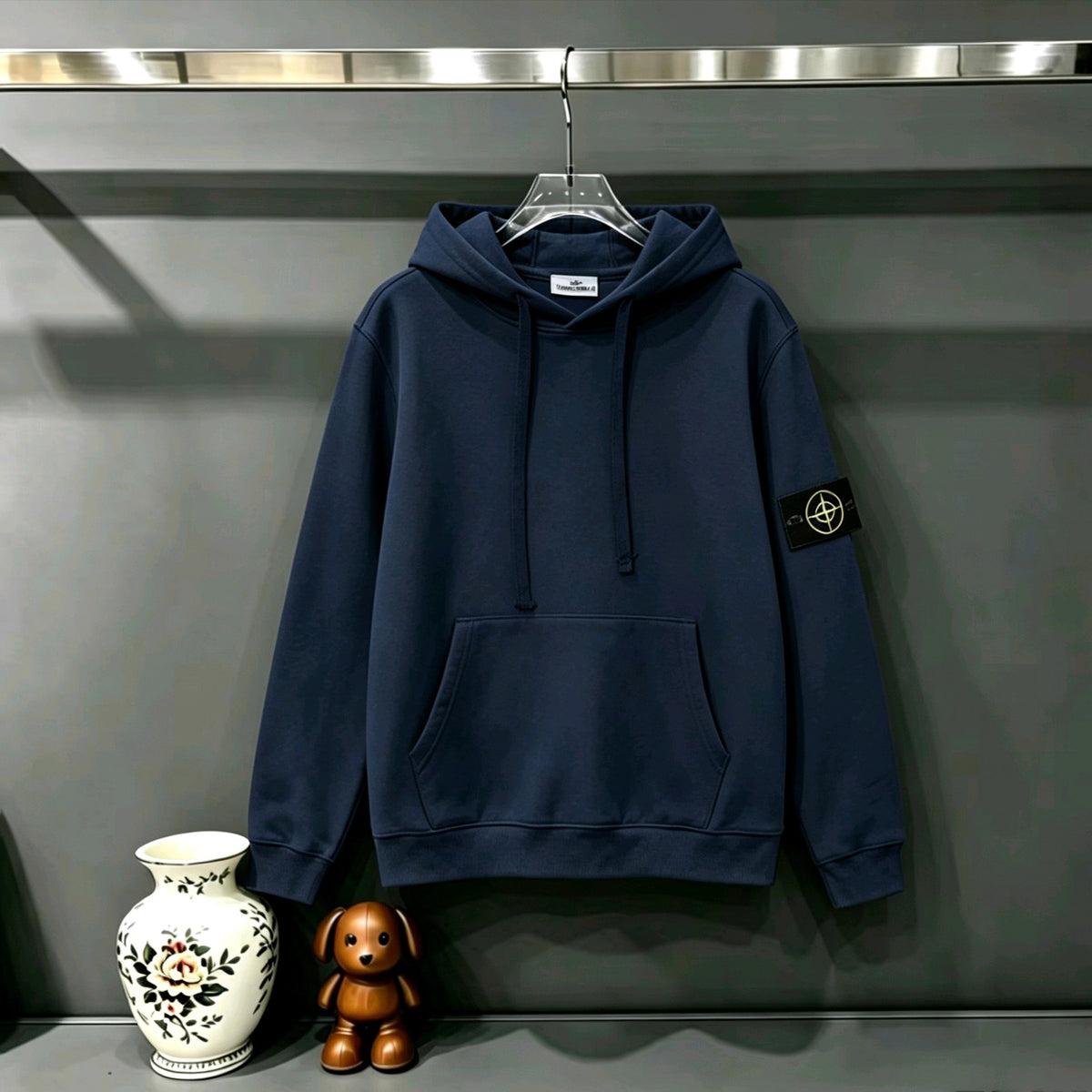 Stone Island Classic Compass Badge Pullover Hoodie Sweatshirt