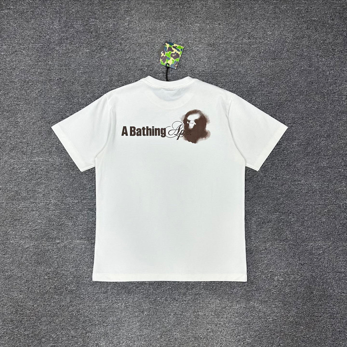 BAPE SS25 "A Bathing Ape" Watermark Script Logo Left Chest Oversized Heavyweight Unisex T-Shirt