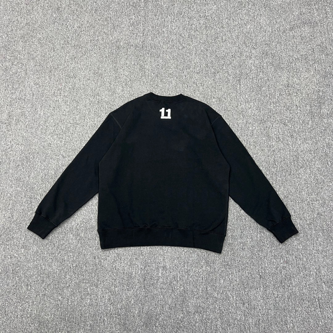 BAPE 11th Anniversary Ink Wash Camo Ape Head "By Bathing Ape" Crewneck Sweatshirt - Gray / Black
