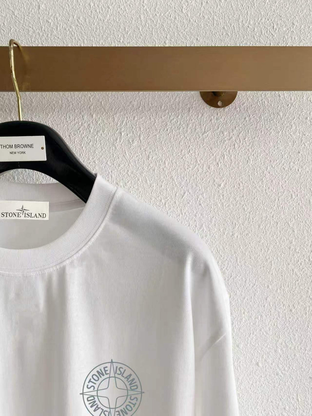 Stone Island Classic Compass Rose Badge Left Chest Print T-Shirt