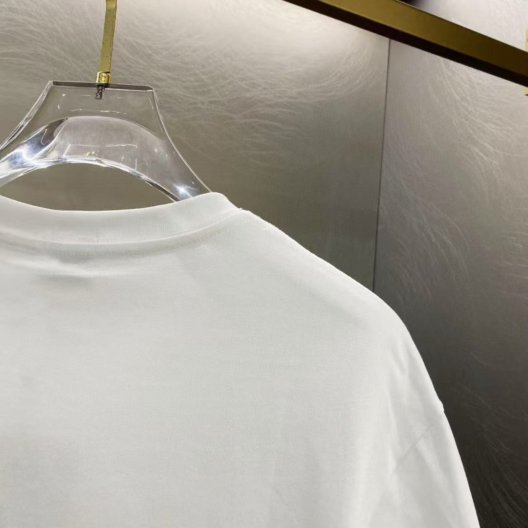 Amiri Hollywood Lion Front Graphic Crew‑Neck Short‑Sleeve T‑Shirt