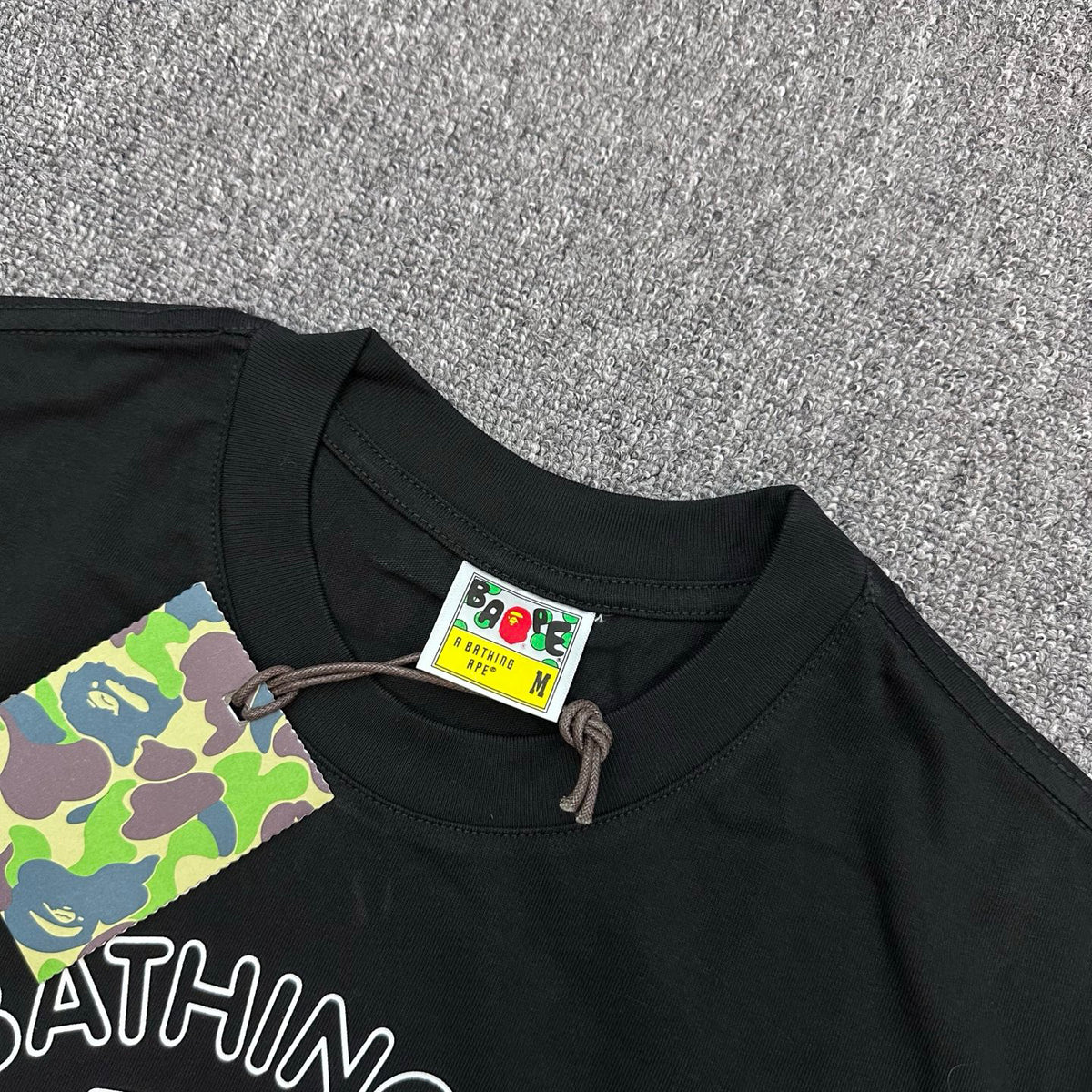 BAPE SS26 General Ape T-Shirt — White / Black
