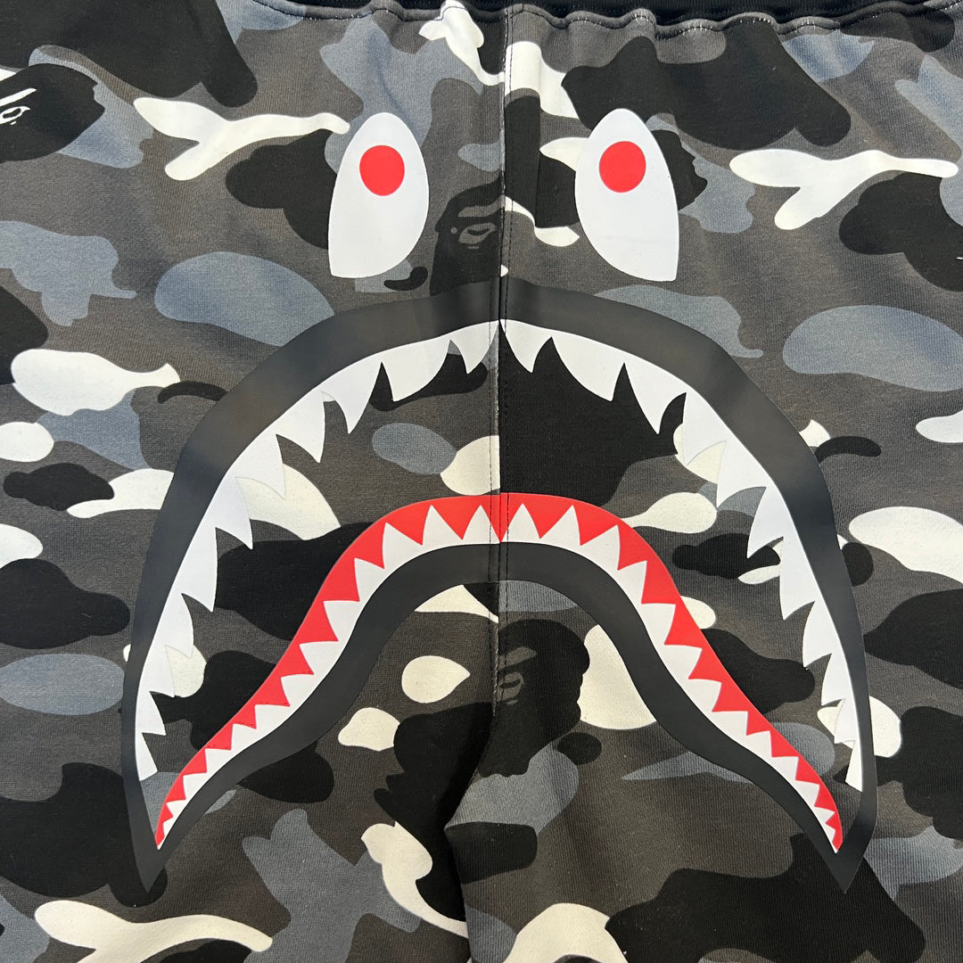 BAPE Glow-in-the-Dark City Camo Shark Shorts