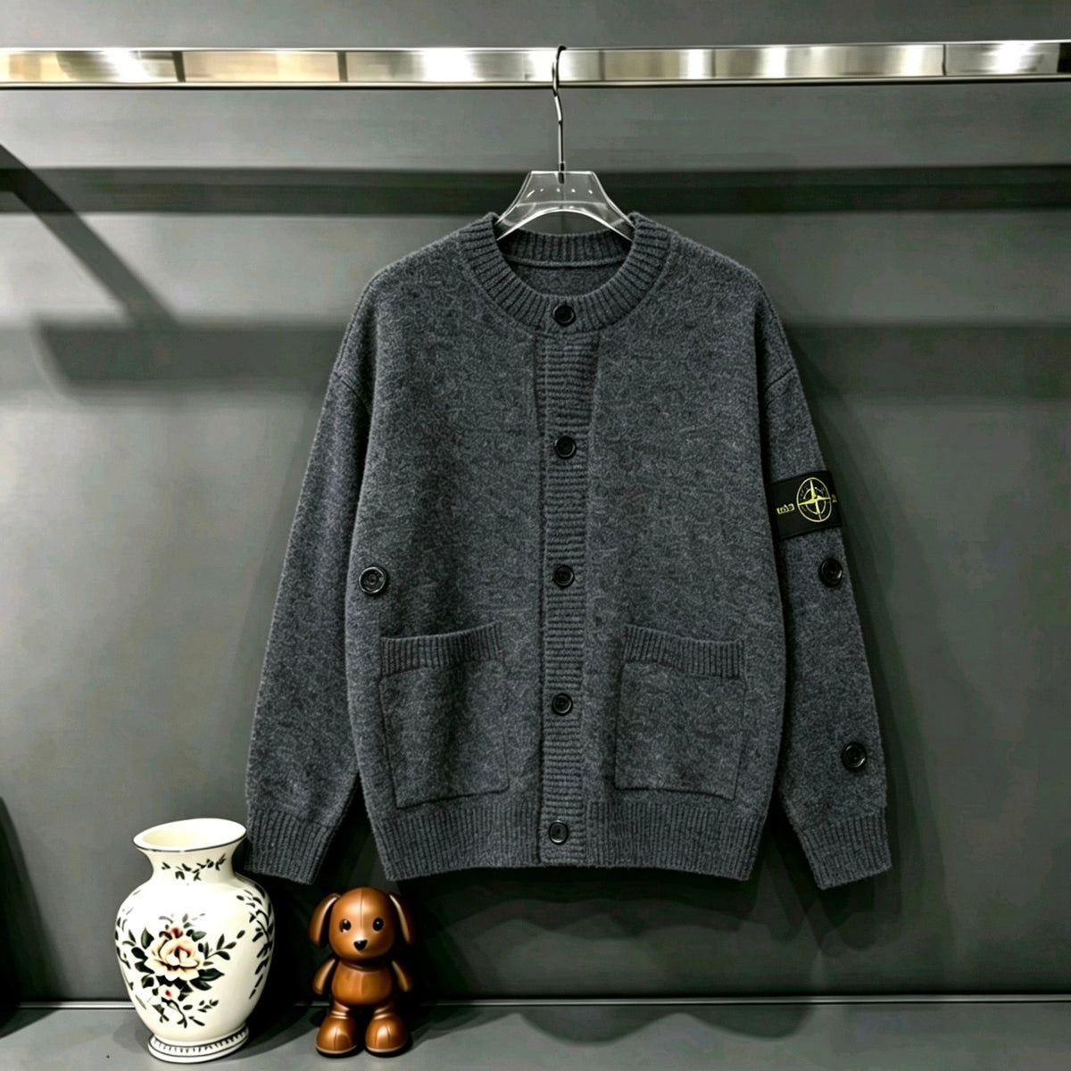 Stone Island Button-Front Knit Cardigan