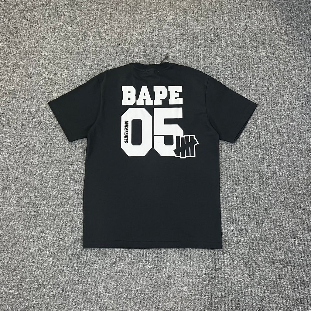 UNDEFEATED × BAPE Five Strike Ape Head College Tee Oversized Unisex T-Shirt