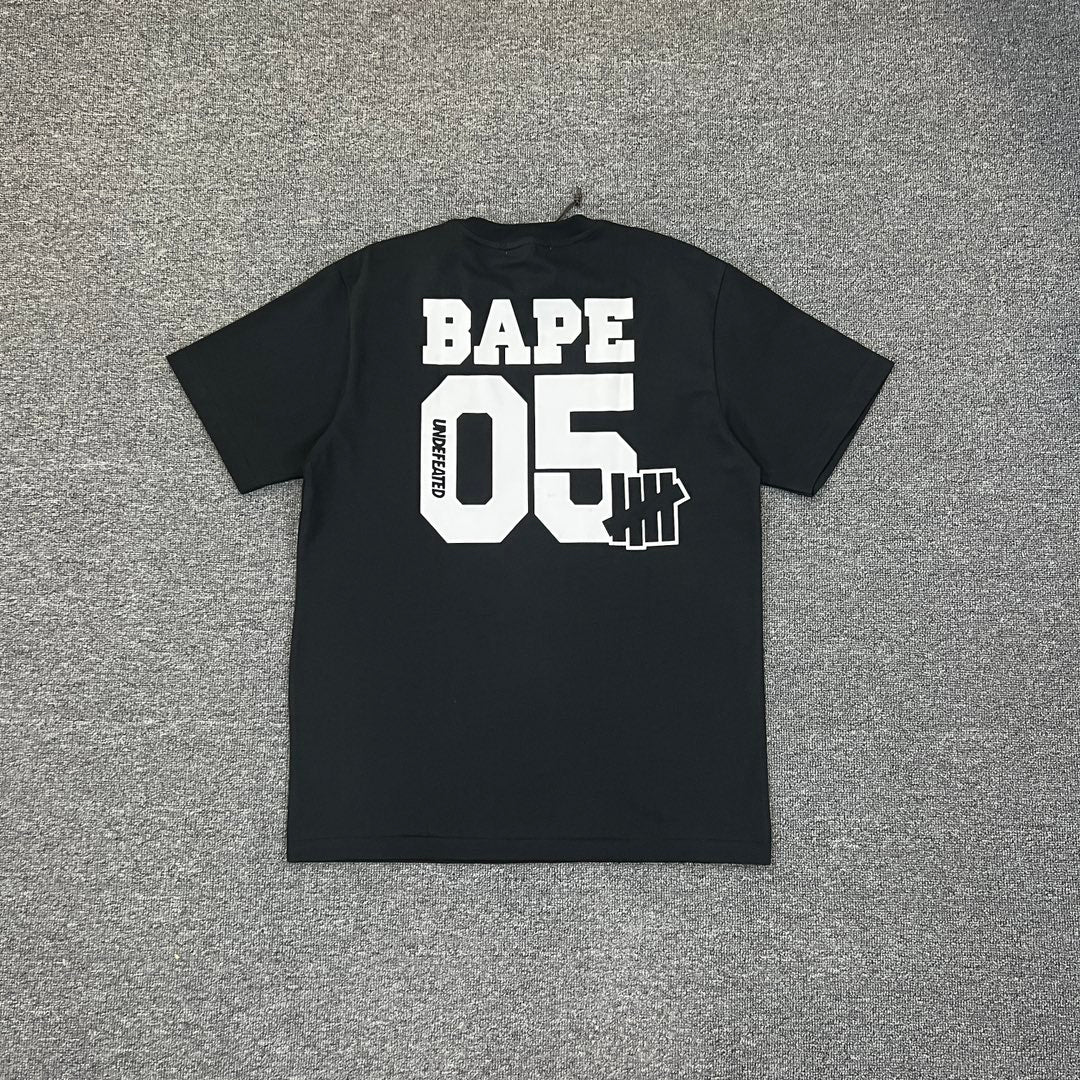 UNDEFEATED × BAPE Five Strike Ape Head College Tee Oversized Unisex T-Shirt
