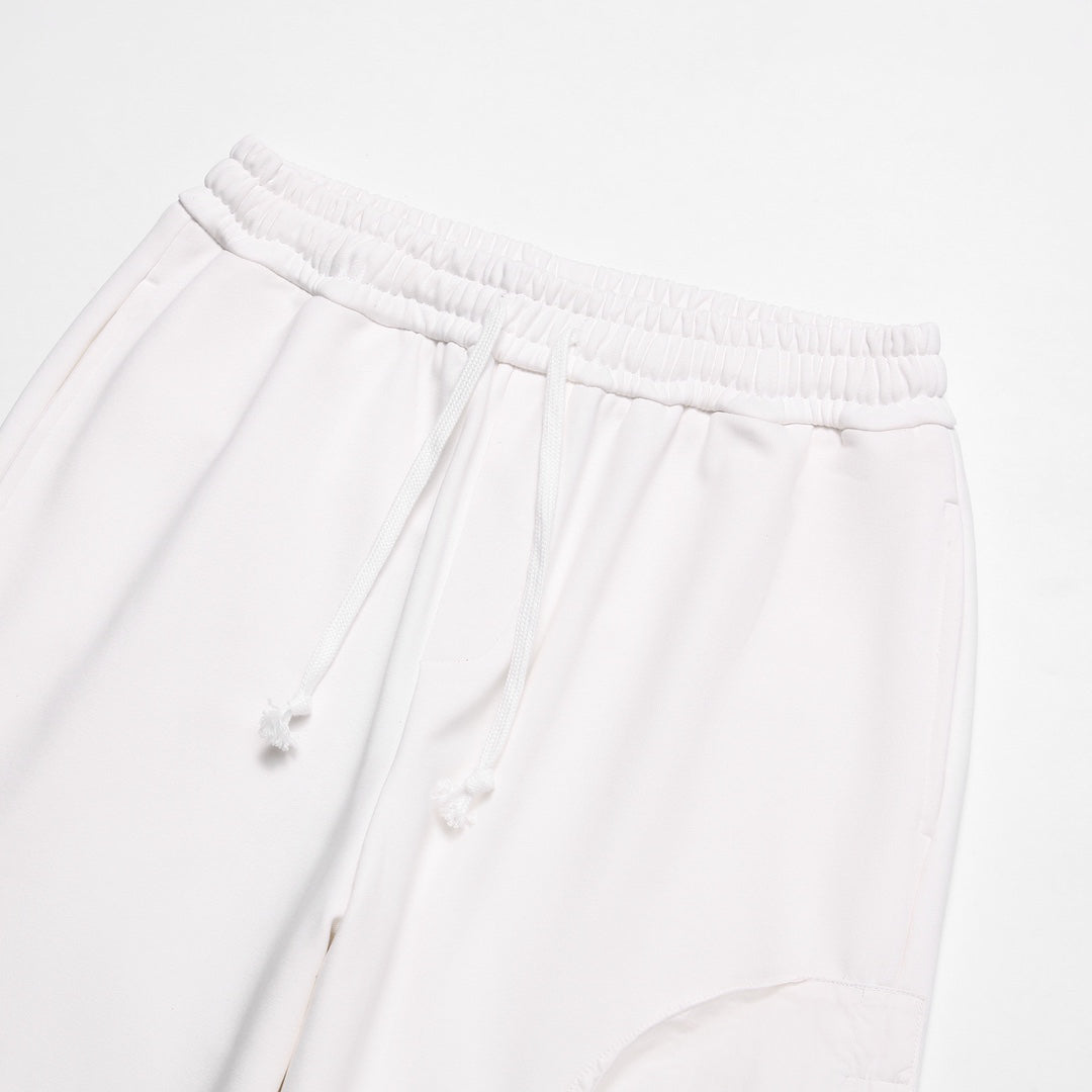 Stone Island Cotton Fleece Cargo Sweatpants with Right Thigh Curved Flap Pocket and Compass Badge