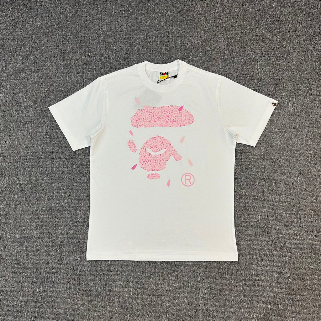 BAPE SS25 Sakura Blossom Ape Head Oversized Heavyweight Unisex T-Shirt