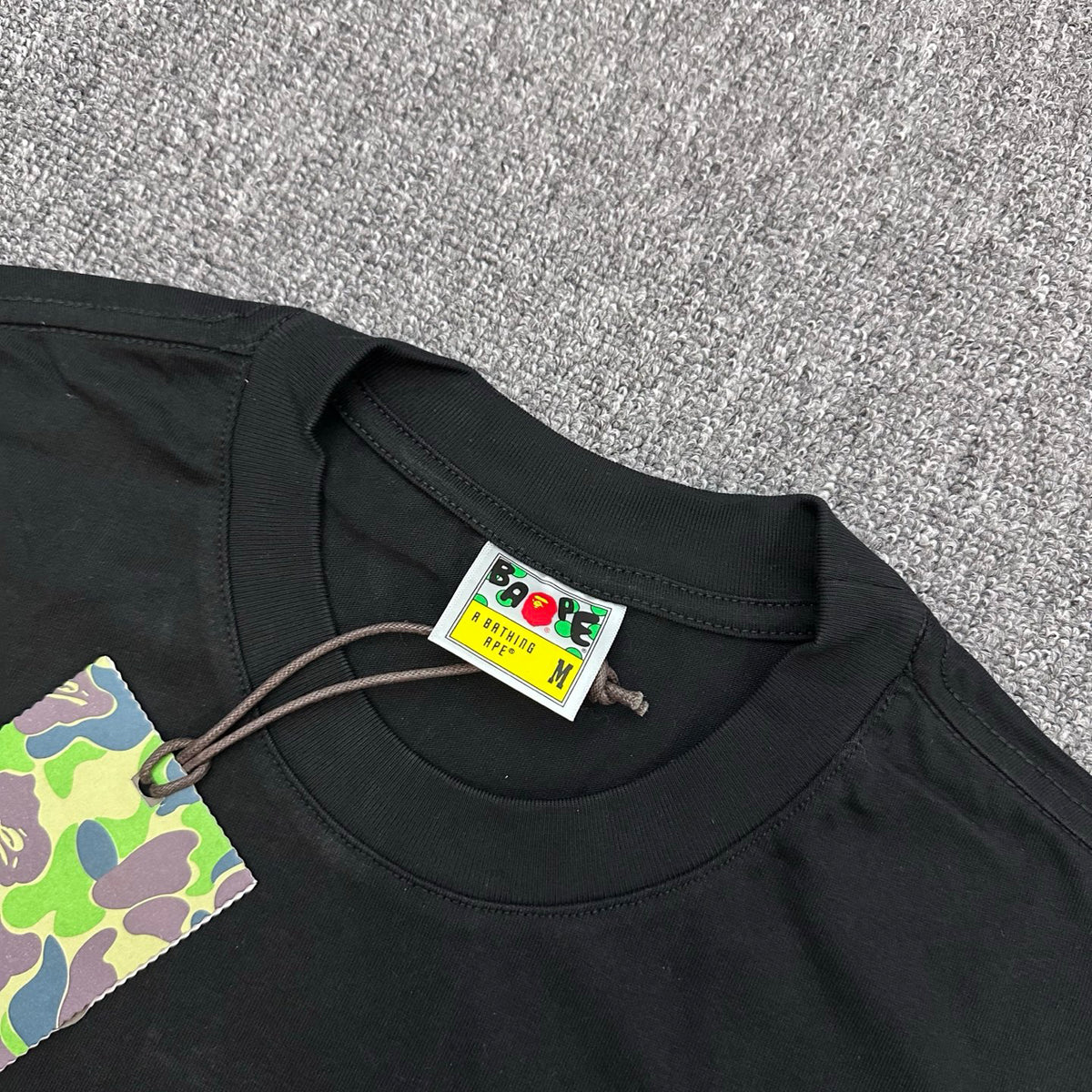 BAPE SS26 WGM Shark Glitter Print T-Shirt — Black