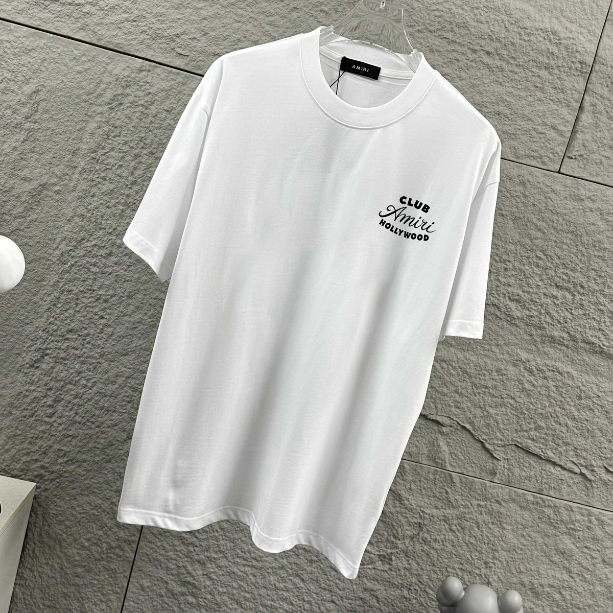 AMIRI Club Hollywood Back‑Print Crew‑Neck Short‑Sleeve T‑Shirt