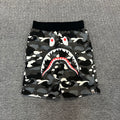 BAPE City Camo Ape Head Scatter Glow-in-the-Dark Shark Shorts - Gray / White