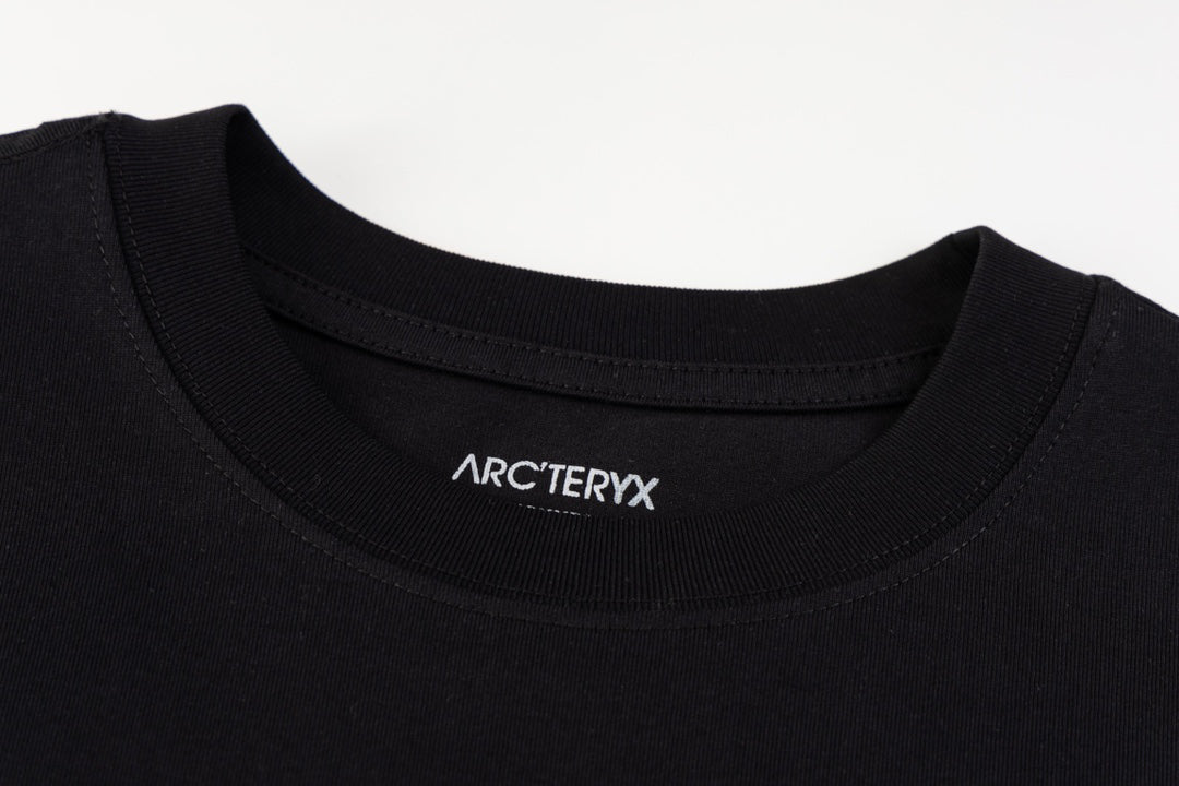 Arc'teryx Pink Fossil Bird Front‑Back Print SS T‑Shirt