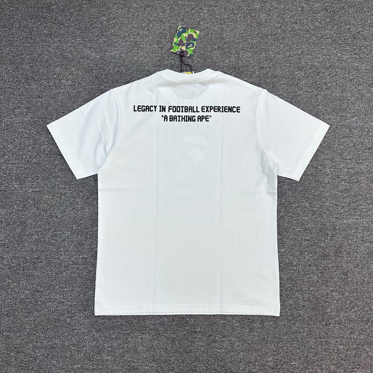 BAPE × CR7 LIFE FW25 Halftone Green Camo Ape Head Oversized Heavyweight Unisex T-Shirt
