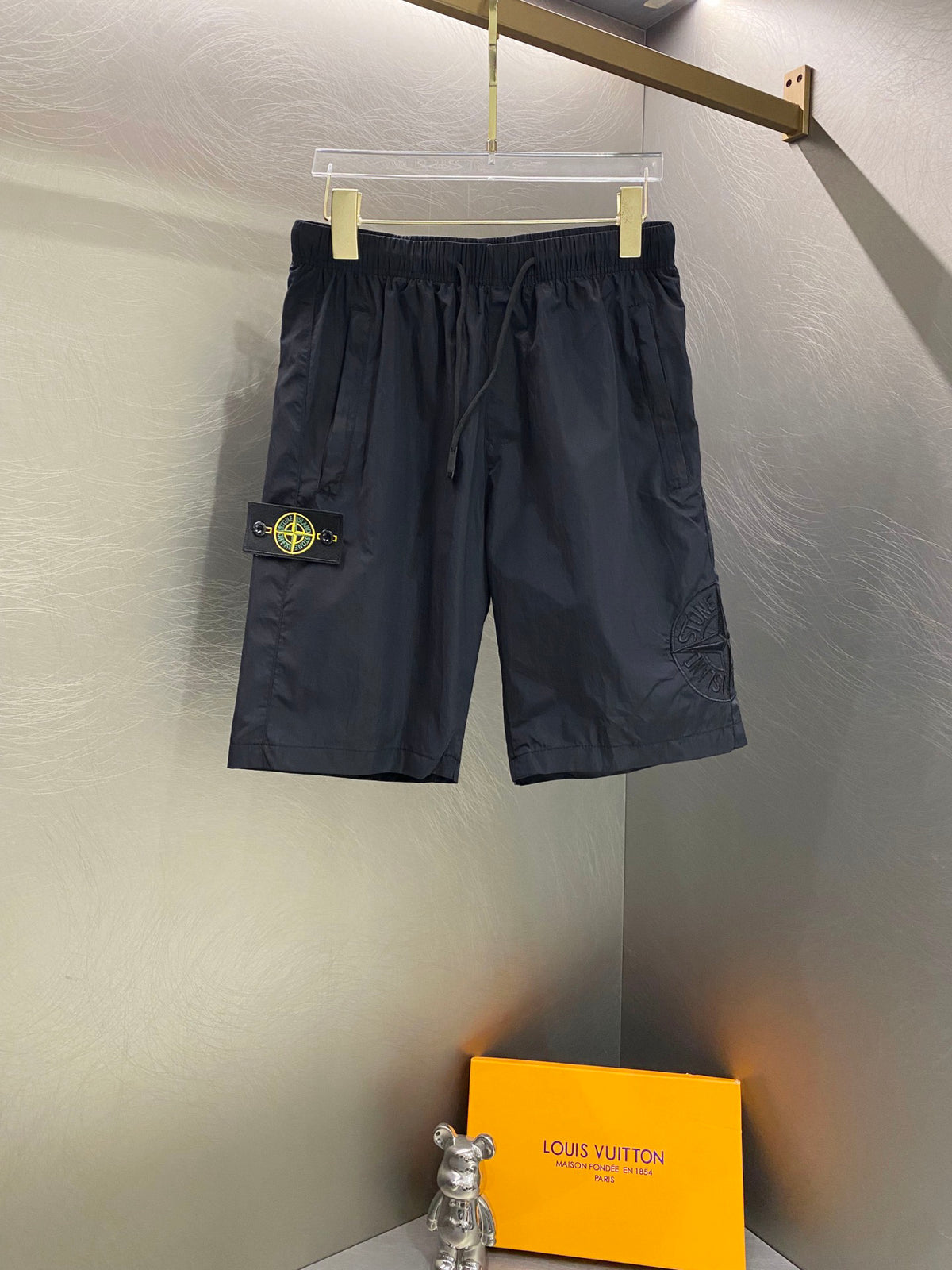 Stone Island Metallic Nylon Compass Badge Cargo Shorts - 3 Colors
