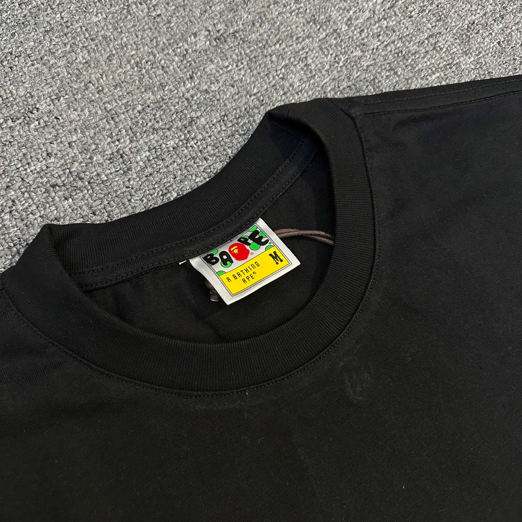 BAPE SS25 "A. Bathing Ape" Script Logo Left Chest Embroidered Oversized Heavyweight Unisex T-Shirt