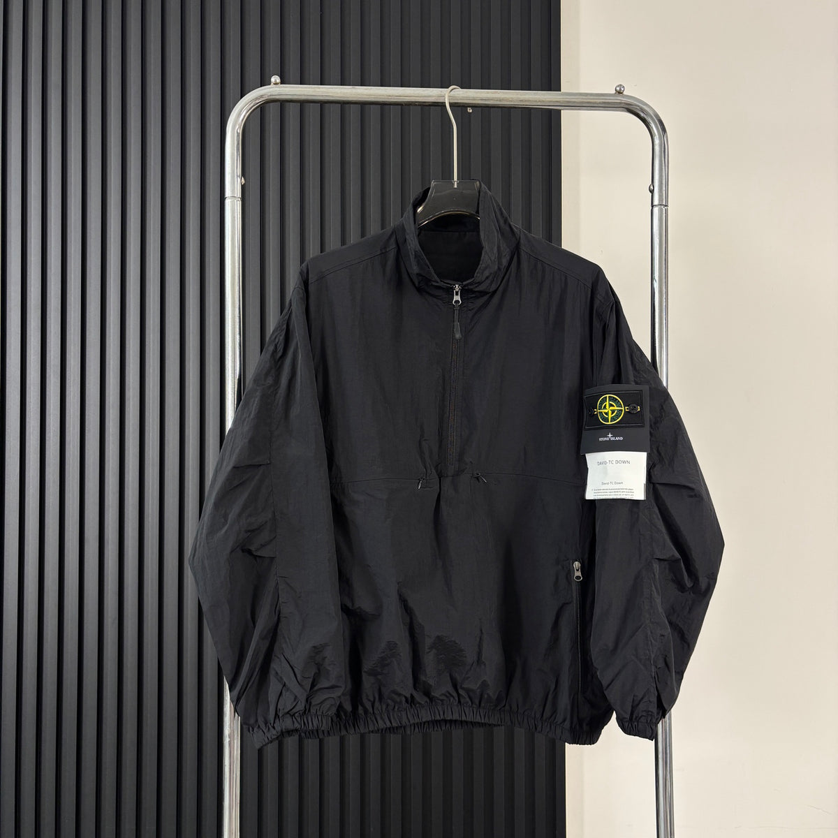 Stone Island Half-Zip Stand Collar Lightweight Technical Jacket