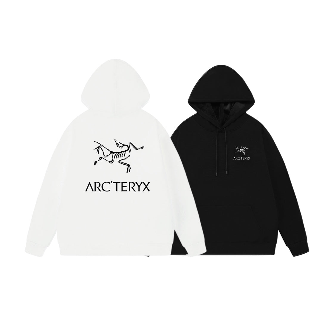 Arc'teryx Oversized Logo Print Fleece-Lined Hoodie