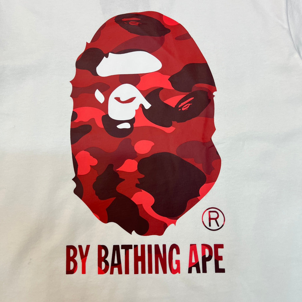 BAPE SS25 "By Bathing Ape" Camo-Fill Large Ape Head Oversized Heavyweight Unisex T-Shirt